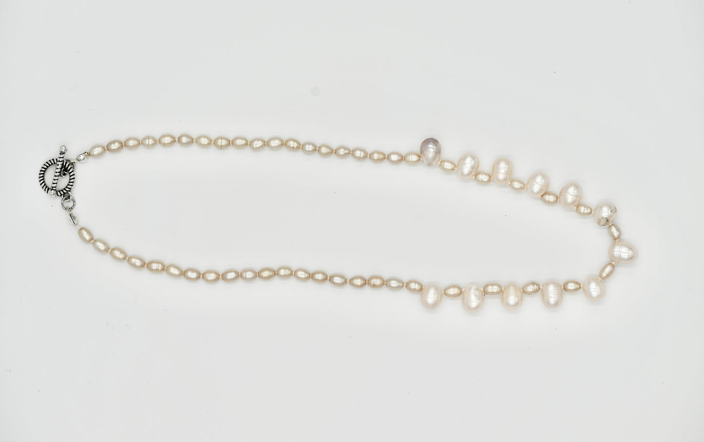 Fresh Water Rice Pearl Necklace Knotted