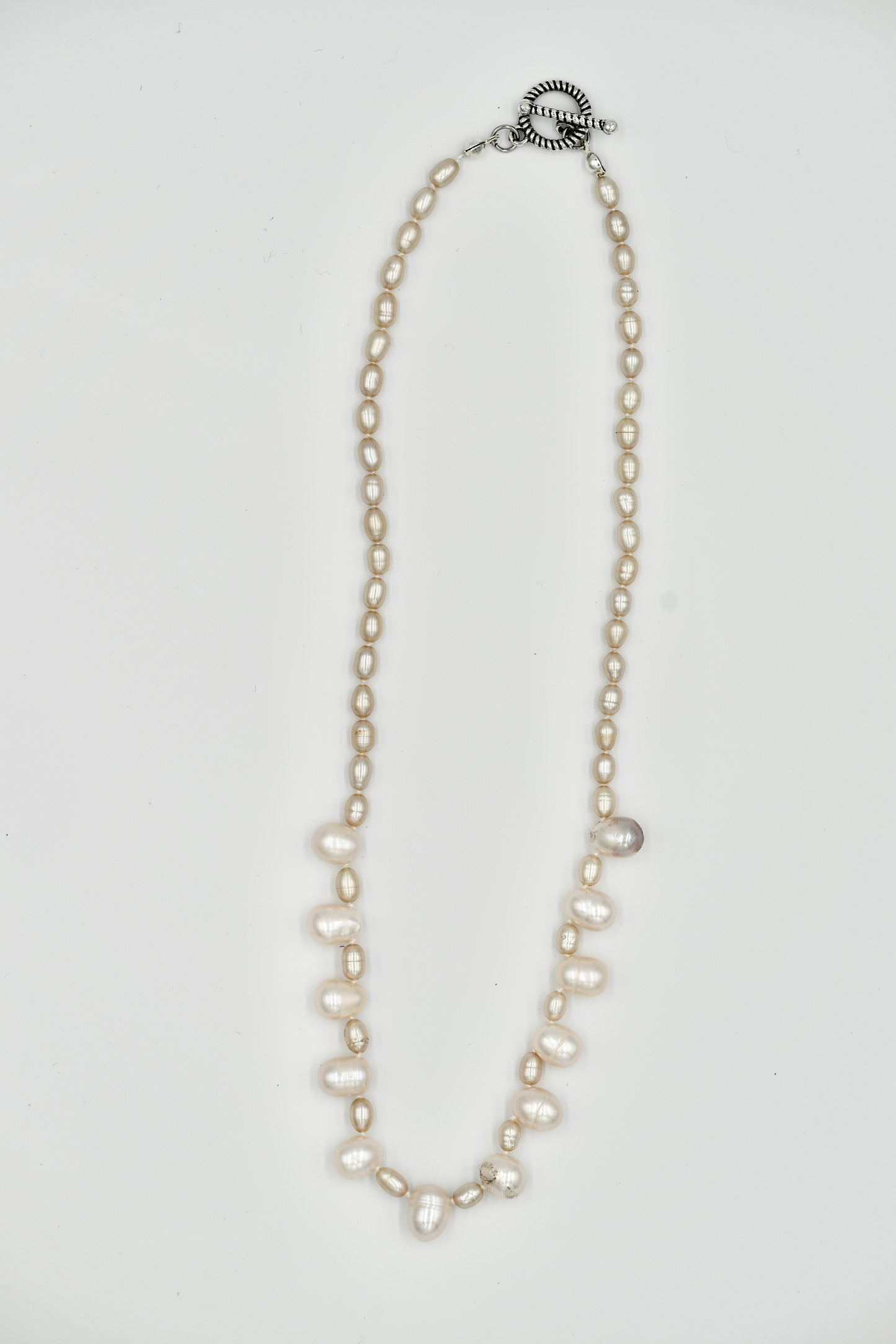 Fresh Water Rice Pearl Necklace Knotted