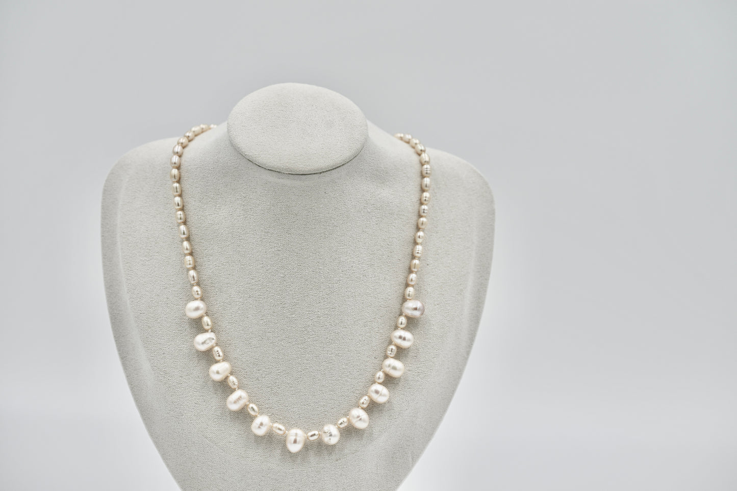 Fresh Water Rice Pearl Necklace Knotted