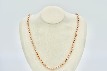 Chocolate Cognac Facet Chrystals 18 Inch Knotted Chocolate Brown Wax Silk Yellow Copper Hardware
