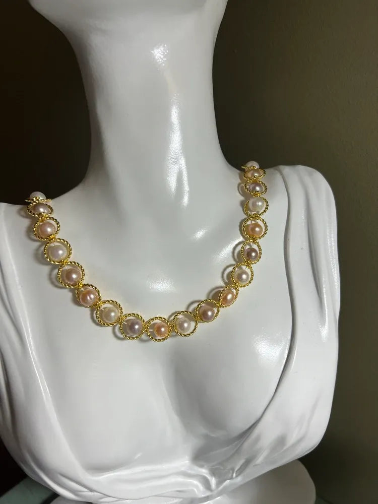 Multi-Color Pearl Necklace